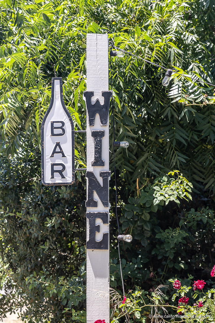 Boonville wine bar sign
