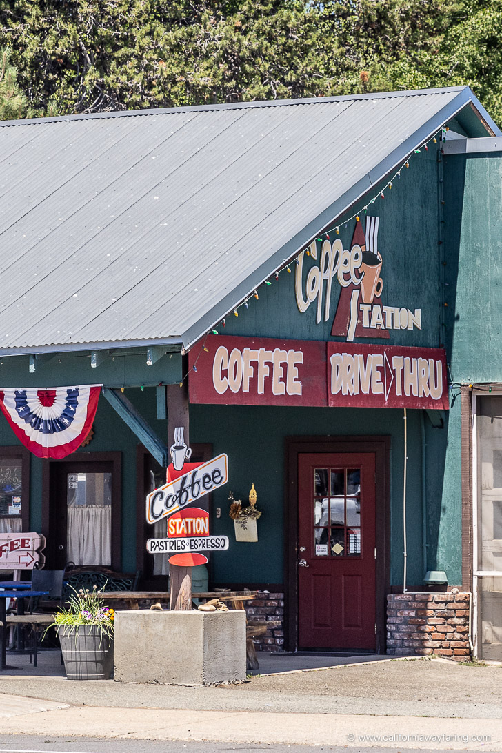 Coffee shop in Chester, California