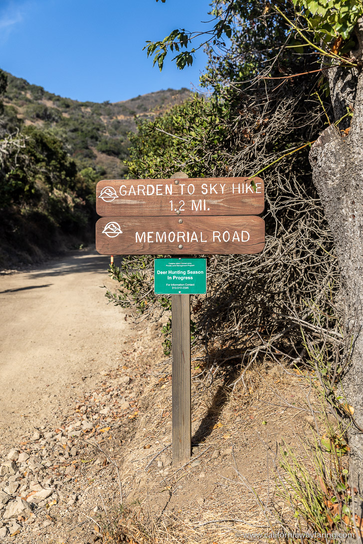 Garden to Sky Hike Sign
