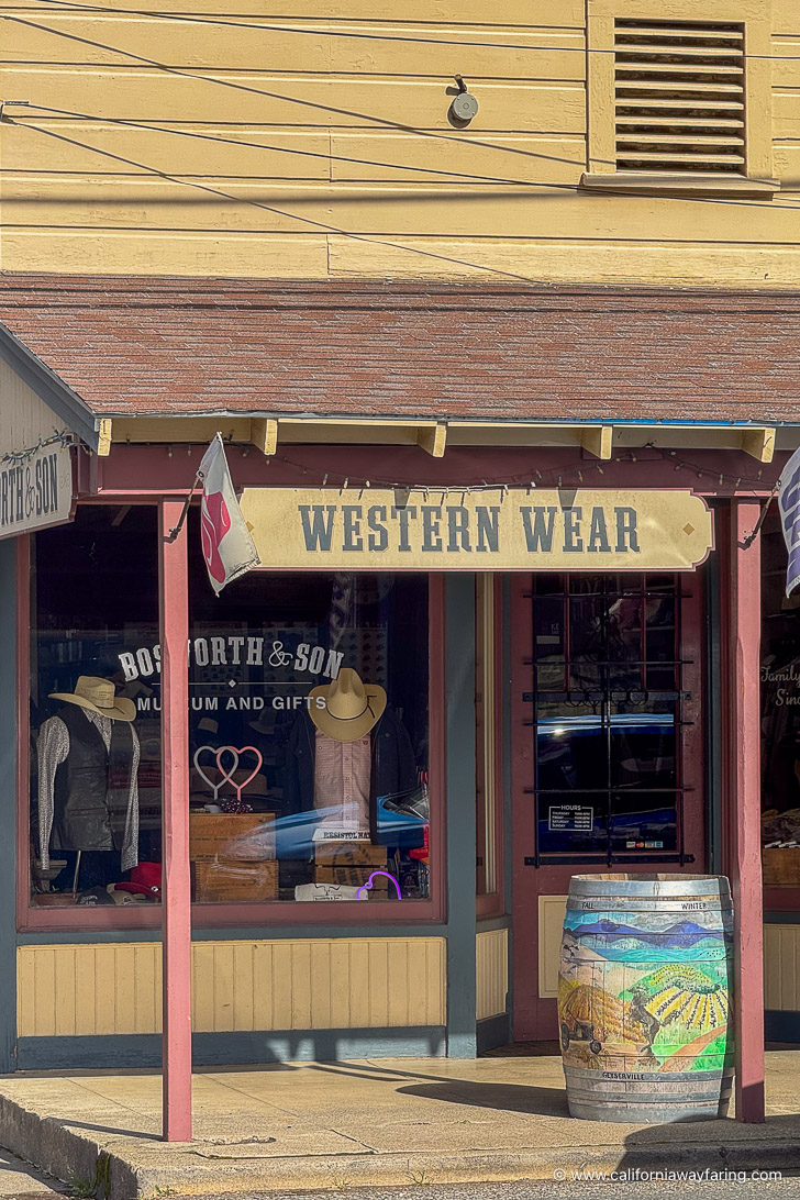 Geyserville Western shop