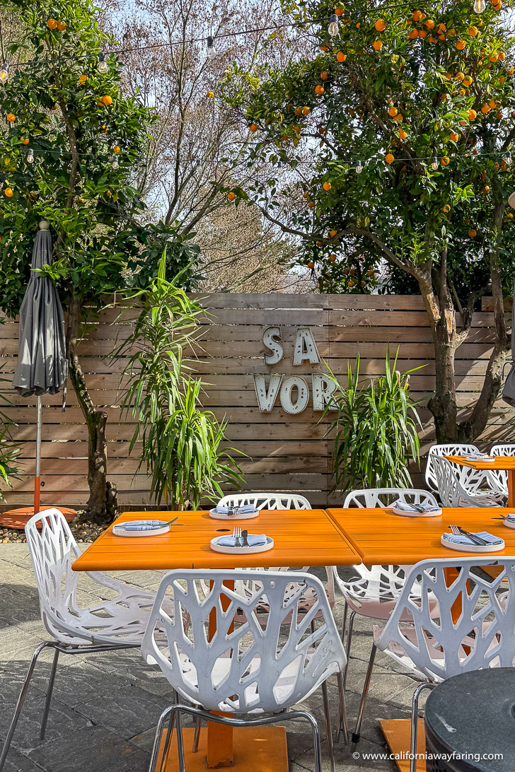 Healdsburg restaurant patio