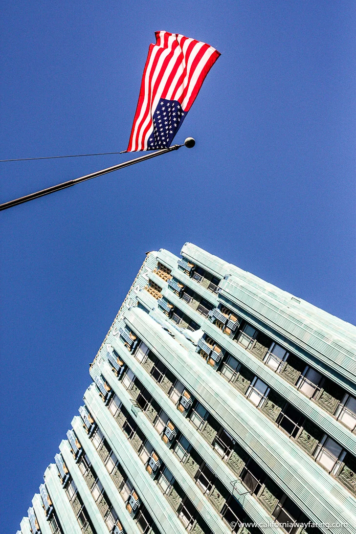 American flag in Los Angeles 