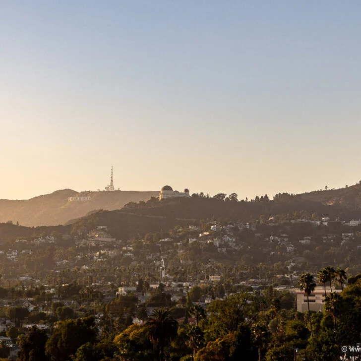View of Los Angeles at sunset