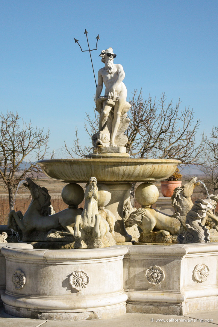 Winery fountain in Carneros, California